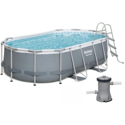 Каркасный бассейн Bestway 56620 (427х250х100 см) с картриджным фильтром и лестницей