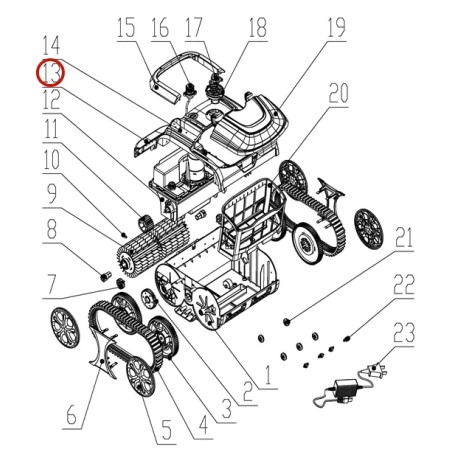 Уплотнительная коробка для сенсора к пылесосу Wybotics WY200