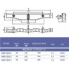 Переливна решітка Kripsol NMR 2520.C з потрійним з'єднанням 245х20 мм