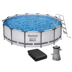 Каркасный бассейн Bestway 56950 (427х107 см) с картриджным фильтром, тентом и лестницей