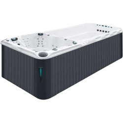 Плавальний SPA басейн Passion Spas Dynamic Deep (590x227x155 см), Сріблясто-білий