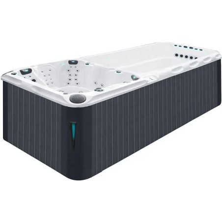 Плавальний SPA басейн Passion Spas Dynamic Deep (590x227x155 см), Сріблясто-білий