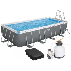Каркасний басейн Bestway 56466 (549х274х122 см) з пісочним фільтром, драбиною та тентом