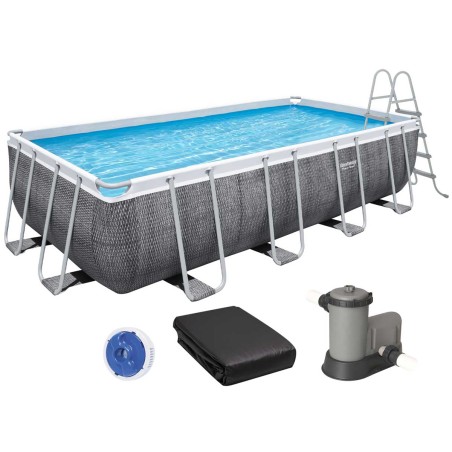 Каркасный бассейн Bestway 56998 (549х274х122 см) с картриджным фильтром, лестницей и защитным тентом