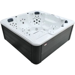 Гідромасажний басейн Aquajoy Borneo (230х230х96 см), Сріблясто-білий мармур