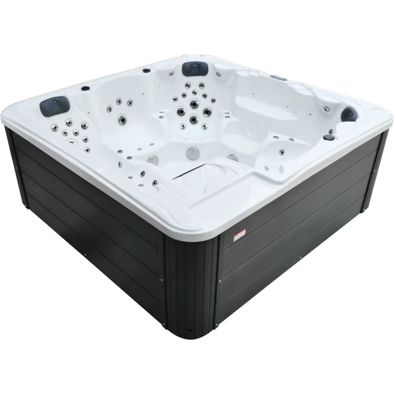 Гідромасажний басейн Aquajoy Borneo (230х230х96 см), Сріблясто-білий мармур
