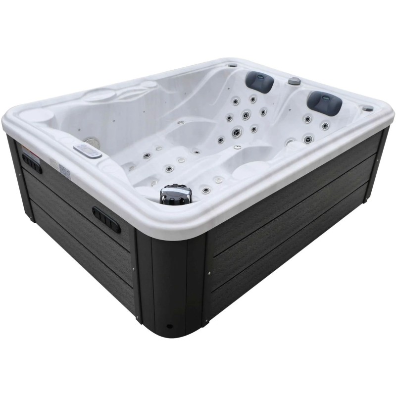 Гідромасажний басейн Aquajoy Bali (210х160х77 см), Сріблясто-білий мармур