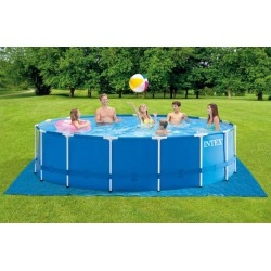 Каркасний басейн Intex 28242 (457х122 см) з картриджним фільтром, драбиною, підкладкою і тентом