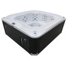 Переливний гідромасажний басейн Aquajoy Serenity (250х230х96 см), Сріблясто-білий мармур