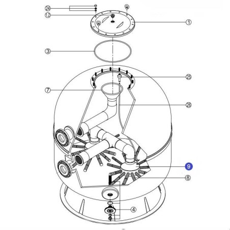 Колектор фільтра Kripsol Ø 90-110 (RCFI0009.01R)