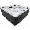 Гідромасажний басейн Aquajoy Maldives (230х230х95 см), Сріблясто-білий мармур