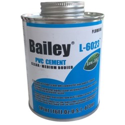Клей для труб ПВХ Bailey L-6023 473 мл, прозорий