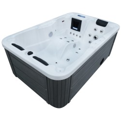Гідромасажний басейн Aquajoy Alicante (205х130х70 см), Сріблясто-білий мармур
