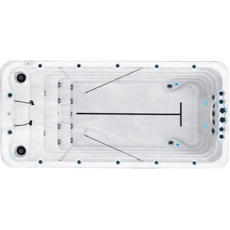 Плавальний SPA басейн Passion Spas Fitness 2 Deep (500x228x152 см), Сріблясто-білий