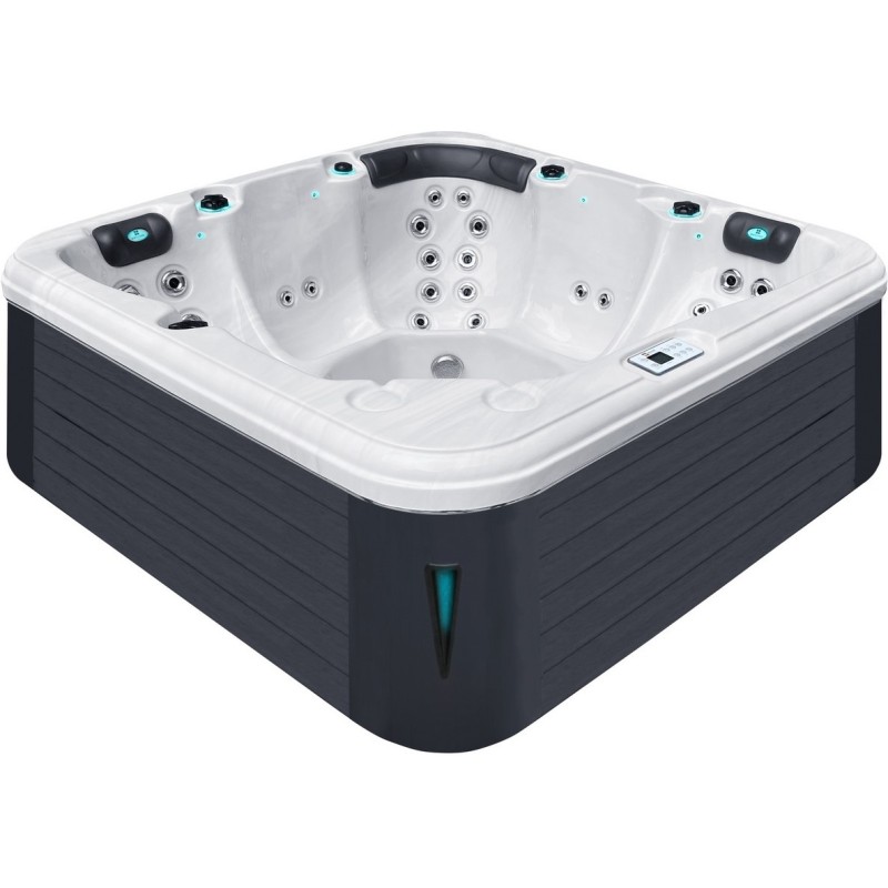 Гідромасажний басейн Passion Spas Relax (204х204х85 см), Сріблясто-білий