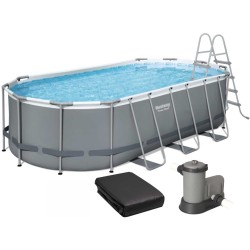 Каркасный бассейн Bestway 56710 (549х274х122 см) с картриджным фильтром, лестницей и защитным тентом