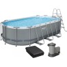 Каркасний басейн Bestway 56710 (549х274х122 см) з картриджним фільтром, драбиною та захисним тентом