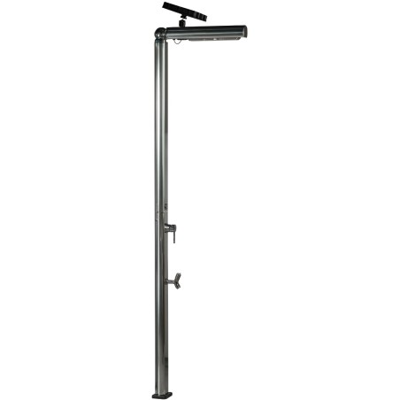 Душ вуличний Aquaviva Quick з LED підсвіткою та мийкою для ніг, алюміній Q825/9007-QL