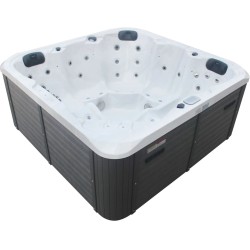 Гідромасажний басейн Aquajoy Riviera (200х200х90 см), Сріблясто-білий мармур