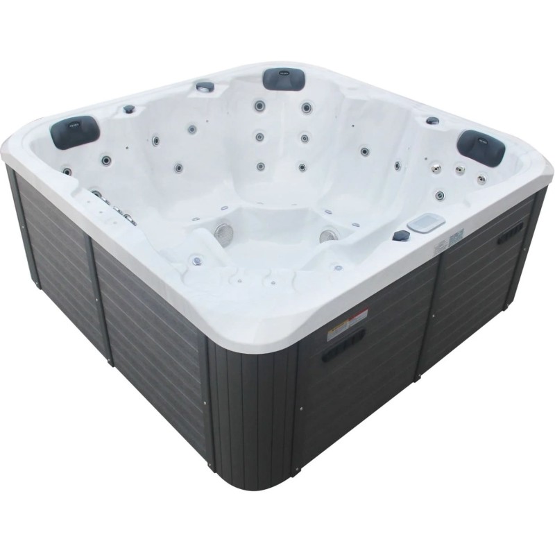 Гідромасажний басейн Aquajoy Riviera (200х200х90 см), Сріблясто-білий мармур