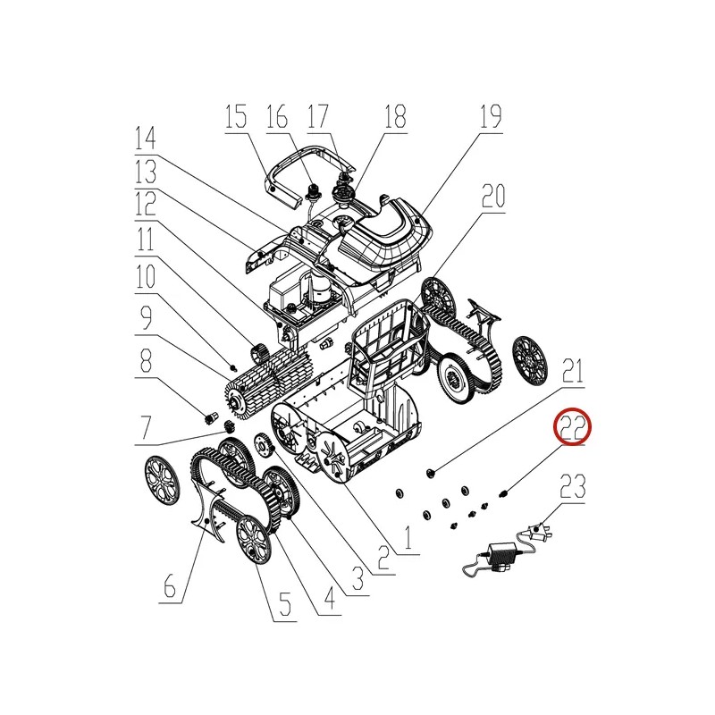 Переднє гальмівне колесо до пилососа Wybotics WY200