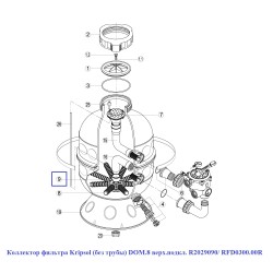 Колектор фільтру Kripsol DOM.8 R2029090/ RFD0300.00R (без труби, верхнє підключення)
