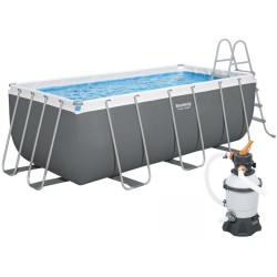 Каркасний басейн Bestway 56457 (412х201х122 см) з пісочним фільтром та драбиною