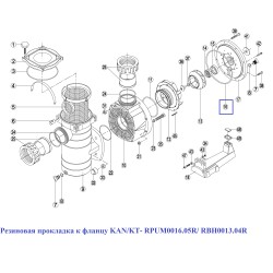 Резиновая прокладка к фланцу KAN/KT- RPUM0016.05R/ RBH0013.04R