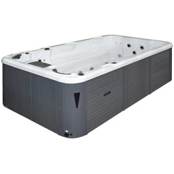 Плавальний SPA басейн Passion Spas Aquatic 1 Eco (400x228x126 см), Сріблясто-білий