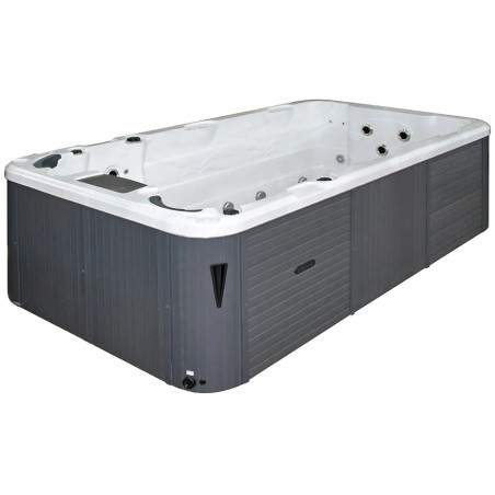 Плавальний SPA басейн Passion Spas Aquatic 1 Eco (400x228x126 см), Сріблясто-білий