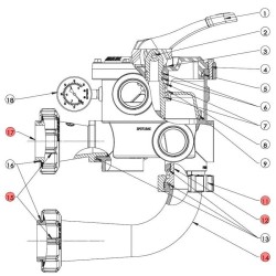 Комплект з'єднань для 6-позиційного вентиля Hayward SPX0719KIT