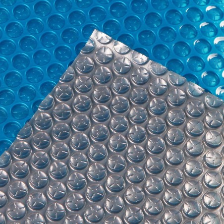 Солярне покриття Aquaviva Platinum Bubbles-5-350, ширина 3.5 м (50 пог. м), срібний/блакитний