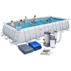 Каркасний басейн Bestway 56474 (732х366х132 см) з картриджним фільтром, драбиною та тентом
