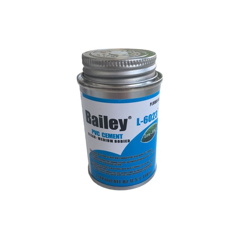 Клей для труб ПВХ Bailey L-6023 118 мл, прозорий