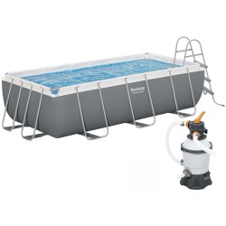 Каркасний басейн Bestway 56442 (404х201х100 см) з піщаним фільтром та драбиною