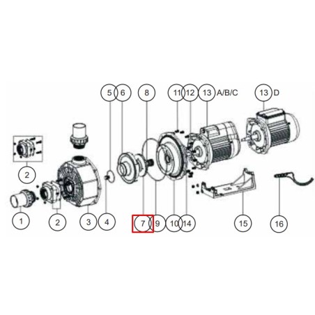 Крильчатка для насоса Emaux SB10/SR10 (1311004)
