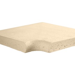 Кутовий копінговий камінь Aquazone Tuff 250x300x50-25 мм, бежевий (пористий)