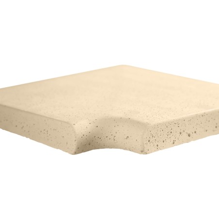 Кутовий копінговий камінь Aquazone Tuff 250x300x50-25 мм, бежевий (пористий)
