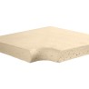 Кутовий копінговий камінь Aquazone Tuff 250x300x50-25 мм, бежевий (пористий)