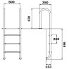 Сходи для басейну Flexinox Muro (2 сходинки), AISI-316L