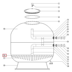 Дюзова коробка фільтра Aquaviva high bed (D\AKH)