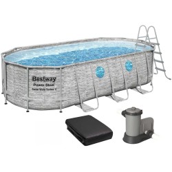 Каркасний басейн Bestway 56716 (549х274х122 см) з картриджним фільтром, драбиною та тентом