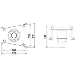 Закладная деталь для водопада Flexinox Bali Mini