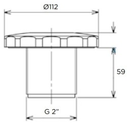 Форсунка стінова Flexinox 87198022 (4.5 м³/год) під бетон, 2"