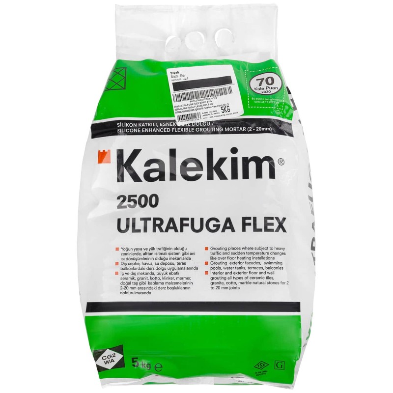 Еластична фуга для швів із силіконом Kalekim Ultrafuga Flex 2555 (5 кг) Чорний