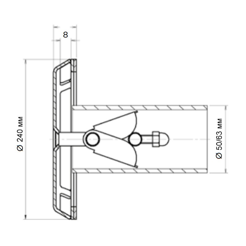 Форсунка Flexinox 87198034 (40 м3/год), під бетон