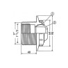 Форсунка стінова Hayward 3310 2"/1-1/2" під бетон