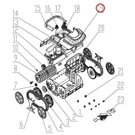Верхня кришка до пилососа Wybotics WY200