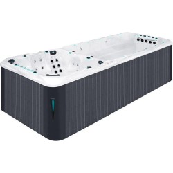 Плавальний SPA басейн Passion Spas Vitality Deep (708x225x155 см), Сріблясто-білий