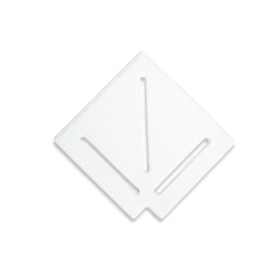 Угловой элемент Aquaviva DK-20-1 Matt для переливной решетки 90° 195/25 мм (белый)